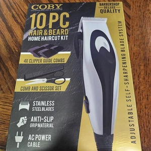Coby 10 Pc cheveux & kit de coupe de cheveux à la maison barbe, Barde Trimmer, Clippers pour les hommes