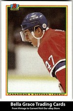 1990-91 Bowman Stephan Lebeau #53 Montreal Canadiens Rookie NHL Hockey
