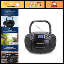 Emerson Portable CD Player Boombox with Cassette Player Combo, Tape Recorder, AM