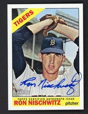 2015 Topps Heritage RON NISCHWITZ Detroit Tigers AUTO MINT