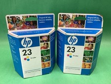 GENUINE HP Ink Cartridge Twin 2 Pack Model 23 Tri-Color SEALED  Expired  2008