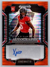 Xzavier Henderson Orange Pulsar Prizm Auto /75 - 2025 Panini Prizm Draft Picks