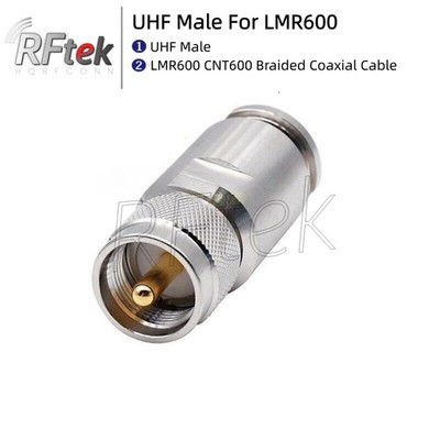 Connecteur UHF PL259 Femelle pour câble coaxial LMR400 RG213 à sertir