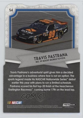 2012 Press Pass Fanfare Holo Die-Cut Travis Pastrana #54 Rookie RC - Picture 2 of 4