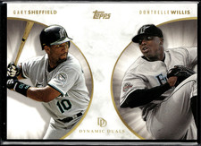 Topps Dynamic Duals Baseball Base Card 12 Gary Sheffield / Dontrelle Willis - PR