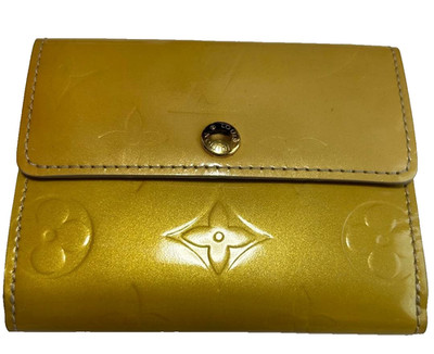 Louis Vuitton Monogram Vernis Ludlow Geldbörse Etui Gelb aus Japan