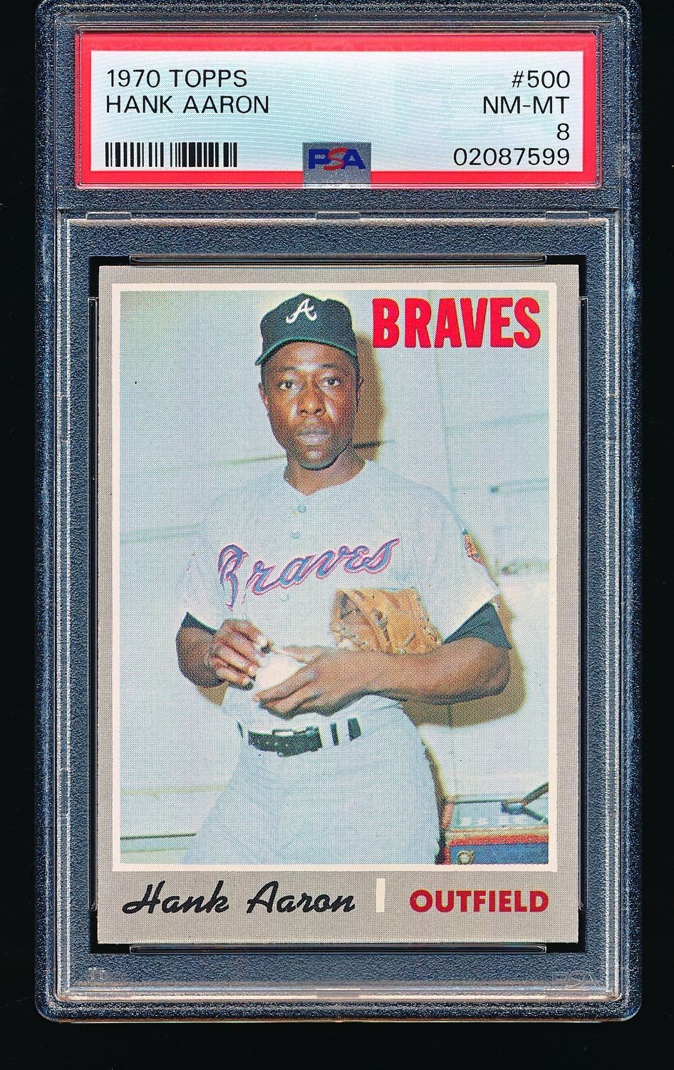 1970 Topps HANK AARON #500 PSA 8