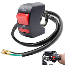 Interruttore 12 V Impermeabile Manubrio ON/OFF Due Fili per Moto Quad Scooter, P