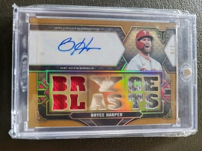 2022 Topps Triple Threads - Triple Threads Autograph Relics Bryce Harper 1/9