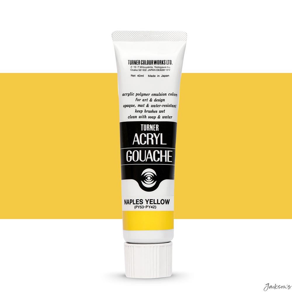 Turner Acryl Gouache Paint Acrylic 40ml Naples Yellow 31 For Matte Artwork