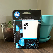 HP Genuine/Original 45 Black Inkjet Ink Cartridge, MPN 51645A exp date 1/13