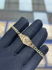 14k Solid Italian Gold Kids Bracelet Rose Design