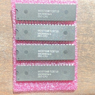 VINTAGE Mostek MK3880N-4 Z80 CPU Embedded Microprocessor IC Chip Processor (x4)