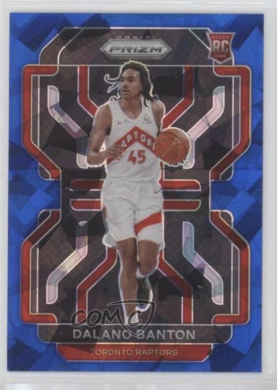 2021-22 Panini Prizm Blue Ice Prizm 101/125 Dalano Banton #328 Rookie RC gu3