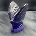Fenton Art Glass Handmade Purple Butterfly Figurine Decorative Butterflies USA