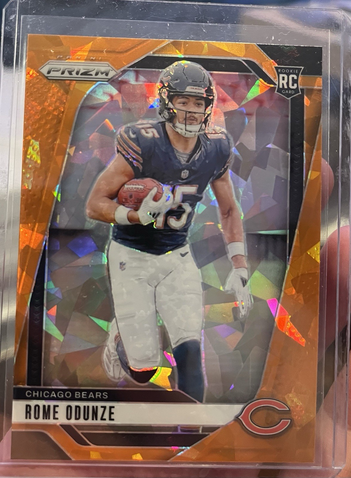 2024 Panini Prizm - Rookies Rome Odunze #385 Orange Ice Prizm (RC)