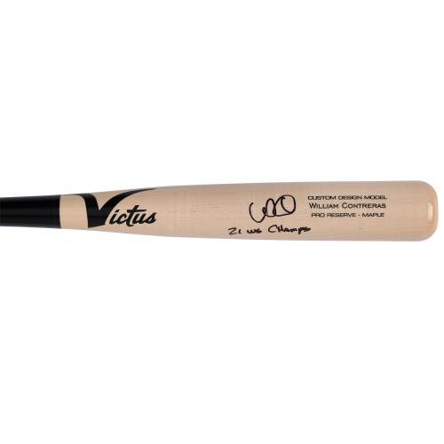 William Contreras Brewers Autographed Victus Game Model Bat w/21 WS Champs Insc - Picture 3 of 3