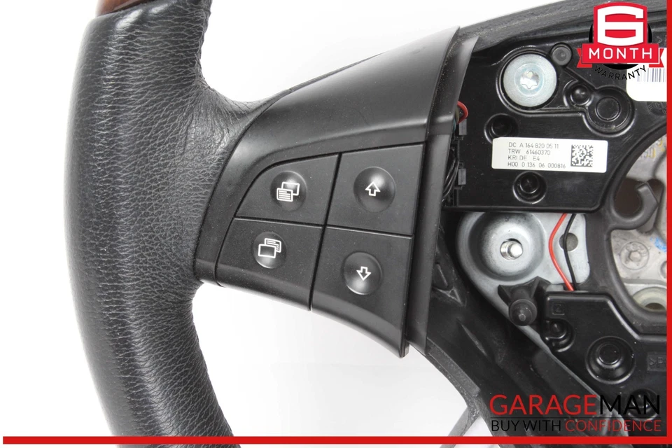 06-08 Mercedes W164 ML350 ML550 R500 Steering Wheel Black 1644604903 OEM - Image 2 of 4