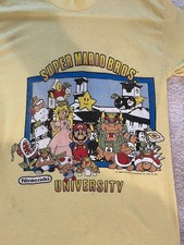 Vintage 1988 Nintendo Super Mario Bros University Tshirt