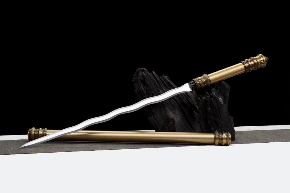 Специальный китайский меч кунг-фу 1095 лезвие из углеродистой стали ножны из нержавеющей стали - Изображение 2 из 4