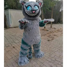 Adult cartoon cat mascot costume: carnival and masquerade with animation as the
