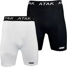 ATAK Mens Adults Sports Running Gym Base Layer Compression Bottoms Shorts