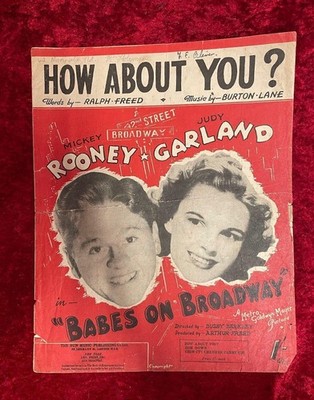 How About You? - Babes On Broadway (Rooney & Garland) | Vintage Notenblatt