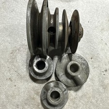 Assorted Pulleys 1/2 in Bore, 3 Aluminum, 1 Adjustable, 1 Duel V-Belt