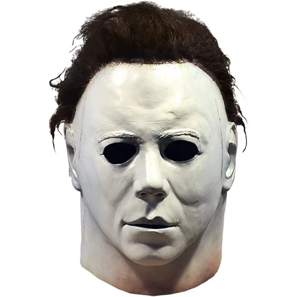 Maschera Di Halloween Michael Myers Maschera in Lattice Bianco Film Cosplay Rave - Immagine 2 di 4
