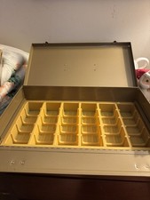 Vintage Metal Storage Case For 35 Mm Slides 60 Sections 30 Per Layer