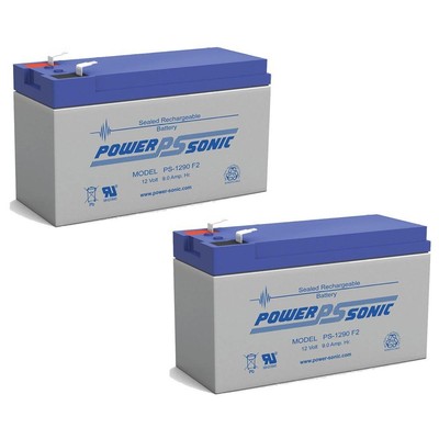 Power-Sonic 12V 9AH Replacement Battery for Bruno Stairlifts - 2 Pack