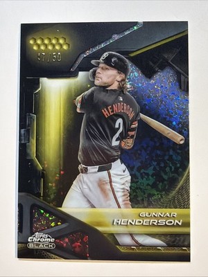 2026 Topps Chrome Black Gunnar Henderson Gold Mini Diamond /50 Baltimore Orioles