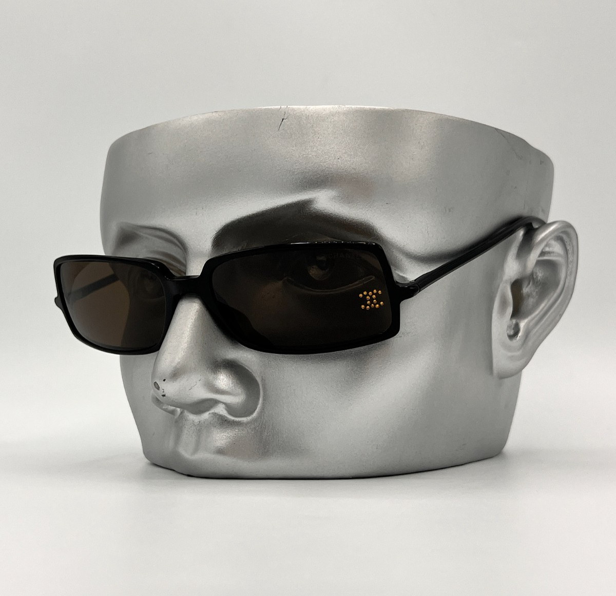 Chanel Sunglasses Authentic Rectangle Brown Diama… - image 2