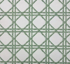 SUNBRELLA 145218 REIGN KELLY GREEN BAMBOO RATTAN JACQUARD FABRIC BY YARD 54"W
