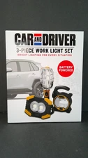 Car And Driver 3-Piece Work Light Set NEW