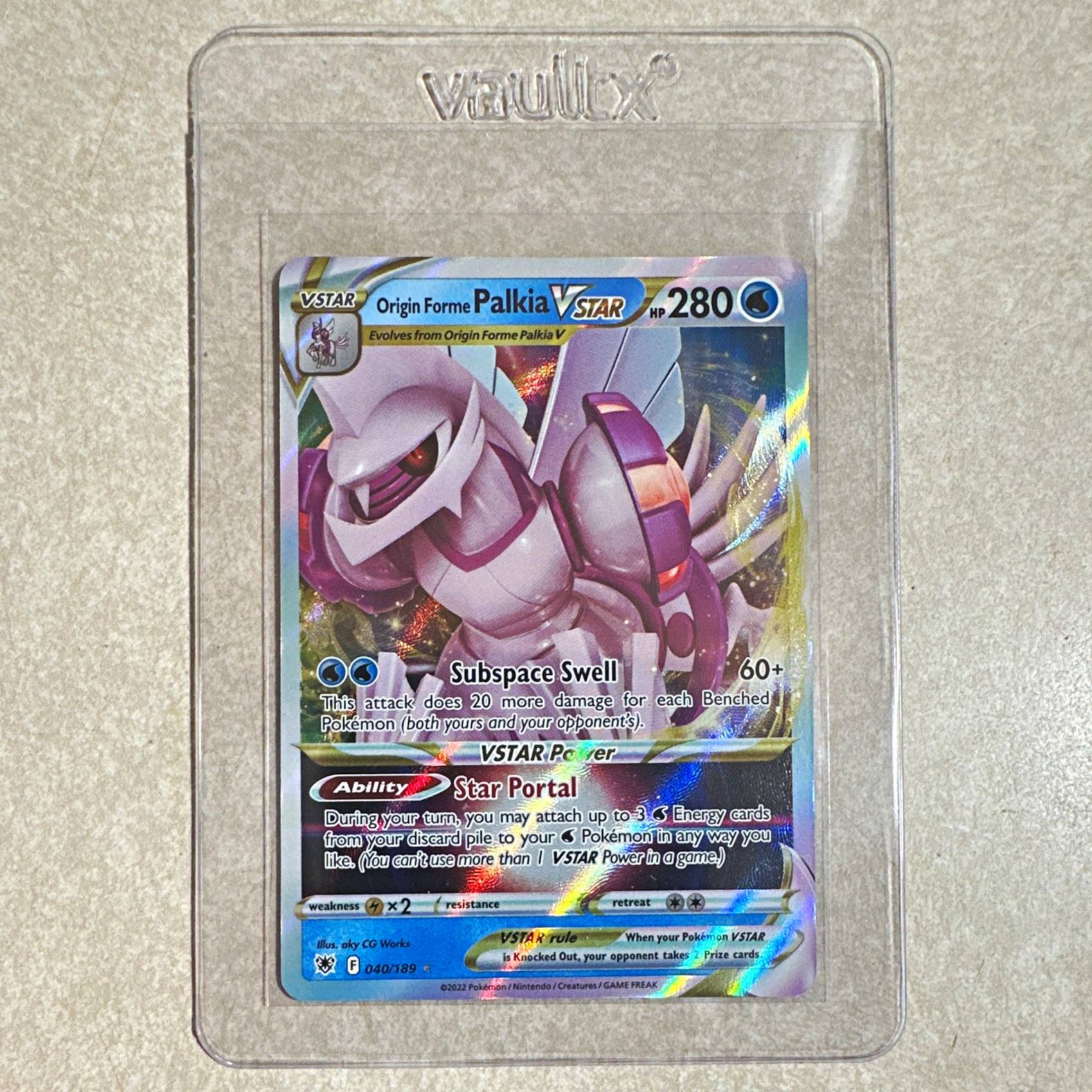 Pokemon TCG Origin Forme Palkia VSTAR 040/189 Astral Radiance
