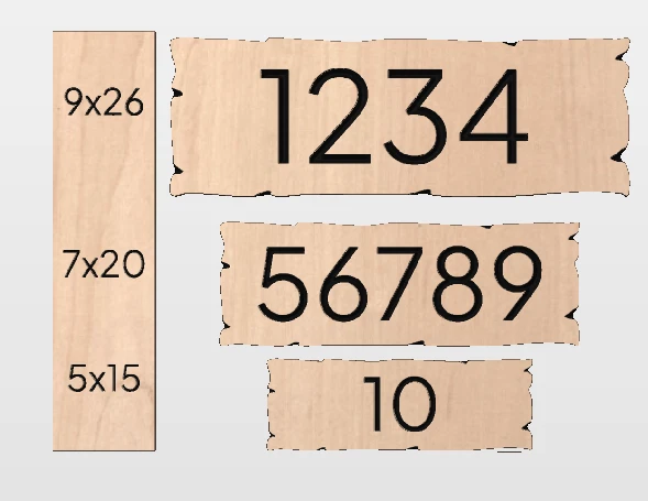 Rustic House Street Number Plaque Custom Address Sign Carved Wood Personalized - Image 2 of 4