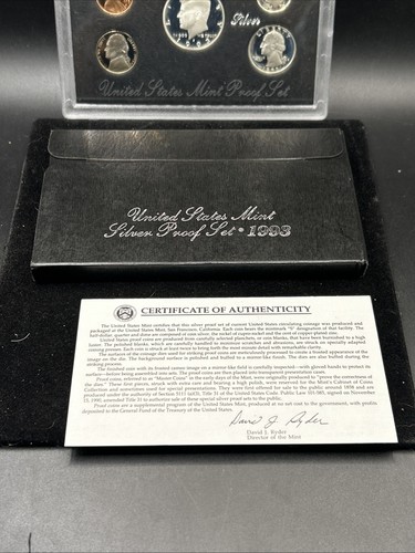 1993-S US Mint Silver Proof Set 5 Coin Set OGP + COA US Coin E8 - Picture 3 of 4