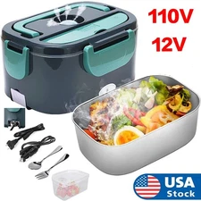 1.5L Electric Heating Lunch Box Portable for Car & Office Food Warmer Container