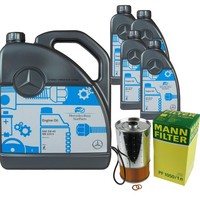 MANN-FILTER ÖLfilter 9L MotoröL 5W-40 MB 229.5 FüR Mercedes-Benz 190 D