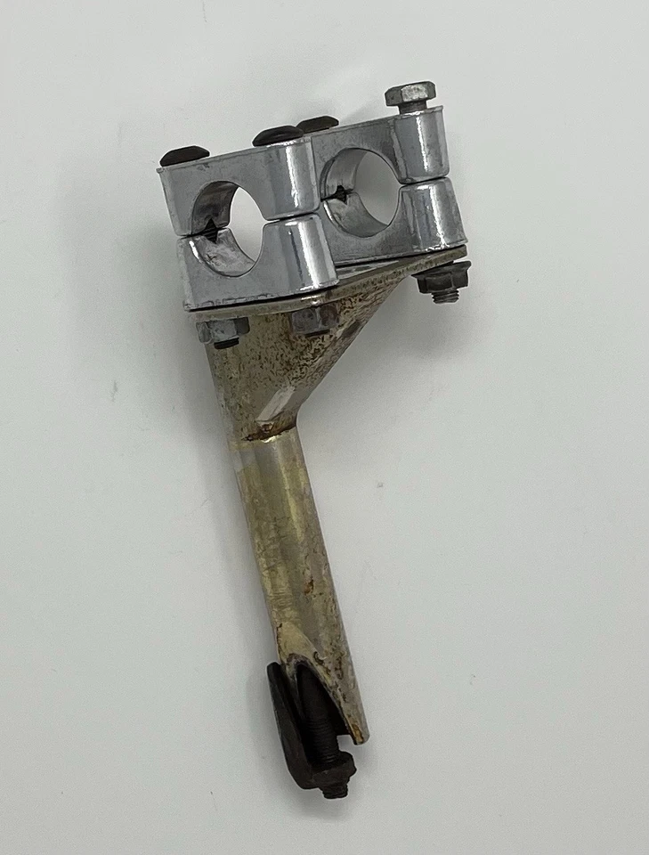 Double Clamp BMX Stem GOLD Old School Mongoose Roger Decoster Supergoose Vintage - Image 2 of 4