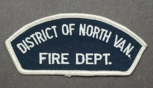 District Of North Van. Fire Dept. Patch Hat Uniform Shirt Jacket Vancouver BC W