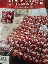 Herrschners Ripple Afghan Crochet Kit - Carnation - NEW