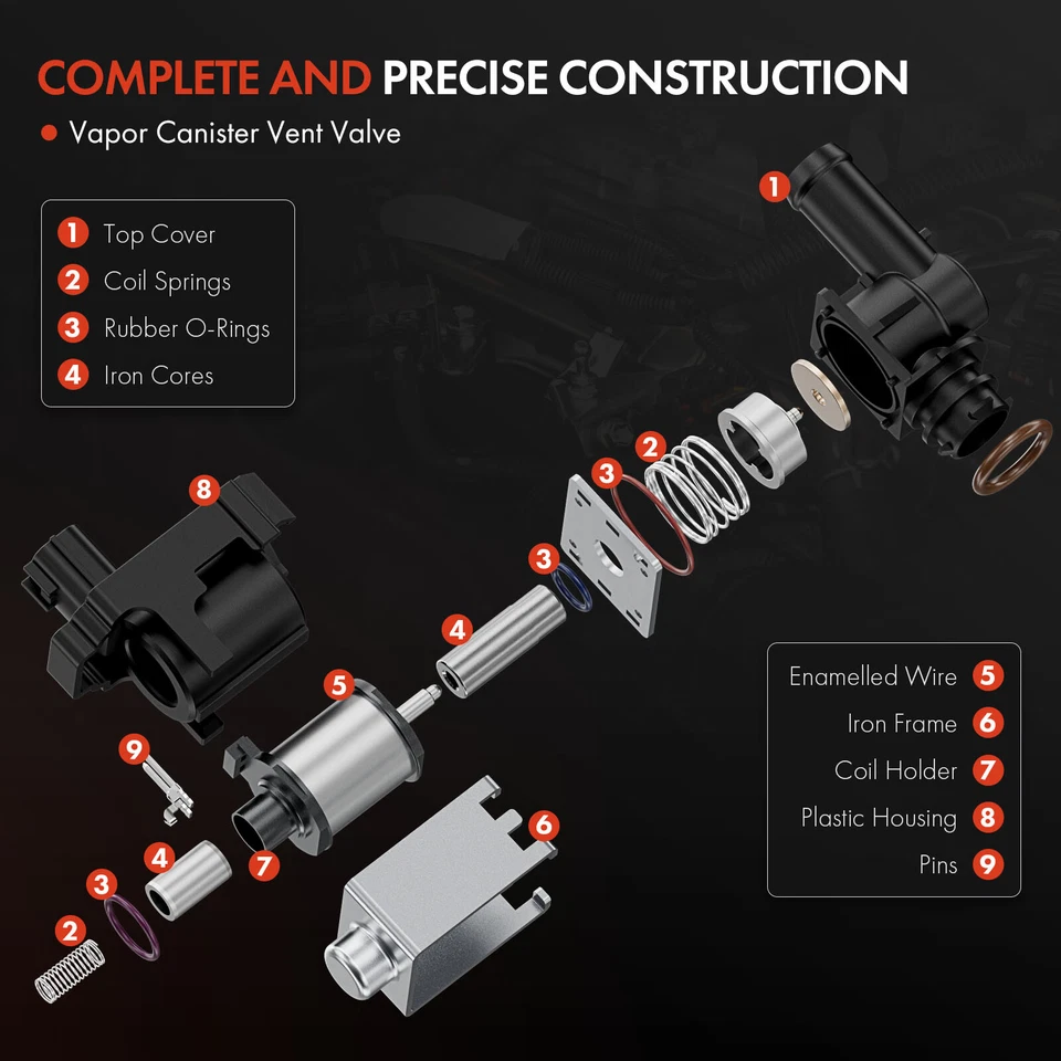 Nuevo solenoide de ventilación de bote de vapor para Ford Mustang 1999-2004 3,8 L 3,9 L 4,6 L 5,4 L Foto 4 de 4