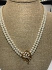 Double Strand Faux Pearl Necklace With Pendant