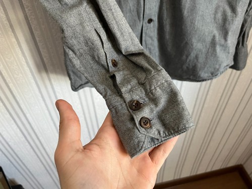 Mens Eleventy Gray Solid Cotton Chest Pockets Casual Shirt Size 39 15.5 - Picture 8 of 11