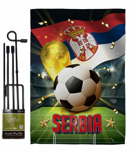 WM Serbien Garten Flagge Sport Fußball Deko Geschenk Hof Haus Banner - Bild 7 von 19