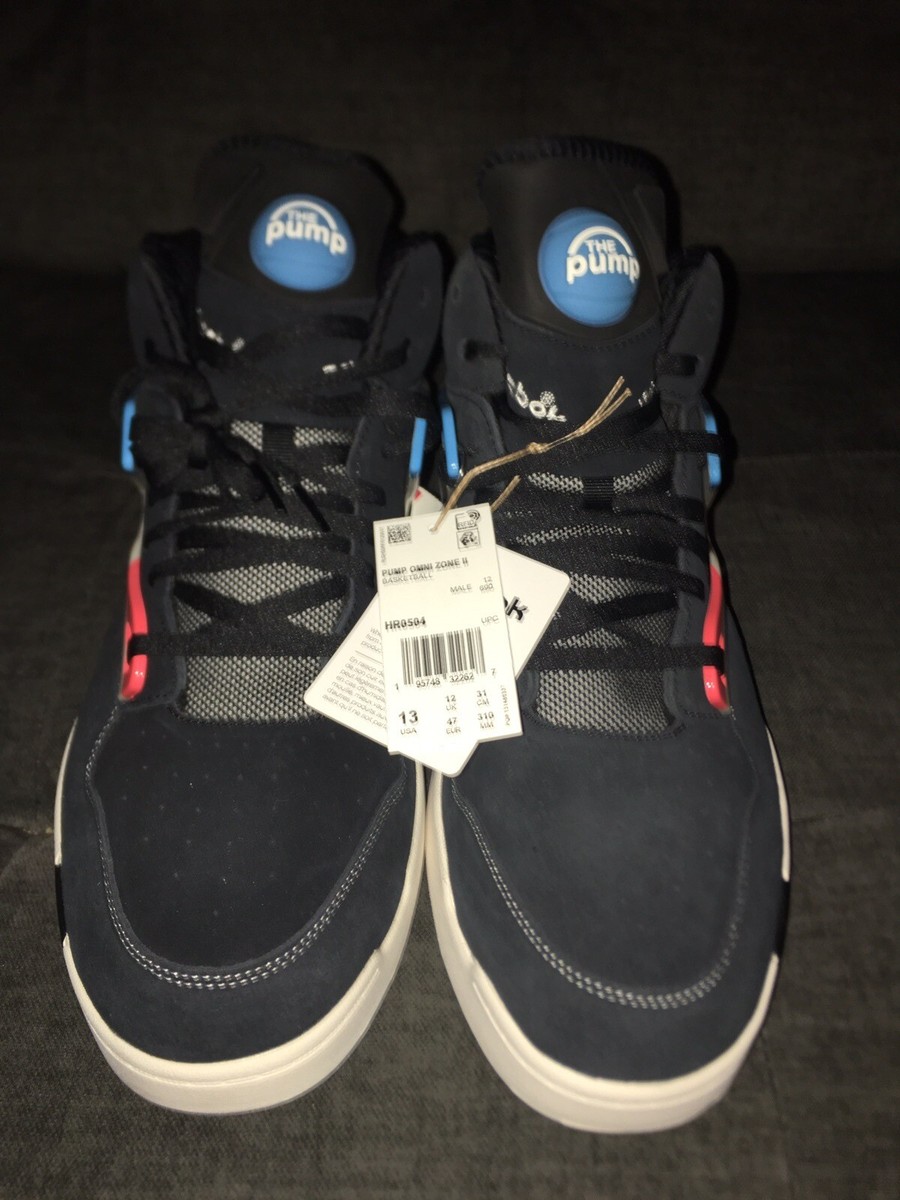 Reebok Pump Omni Zone II 2 Rec Center Mens Size 13 Black Chalk Off