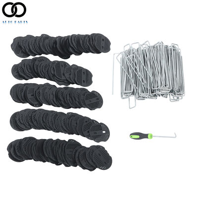 200 Pack Landscape Staples With Gasket Washer Caps 6 Inch Vapor Barrier Stakes