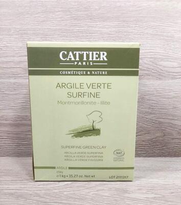 Cattier 1kg Extra Fine Green Powder Clay Facial Mask Bath Natural Skin Care Gift